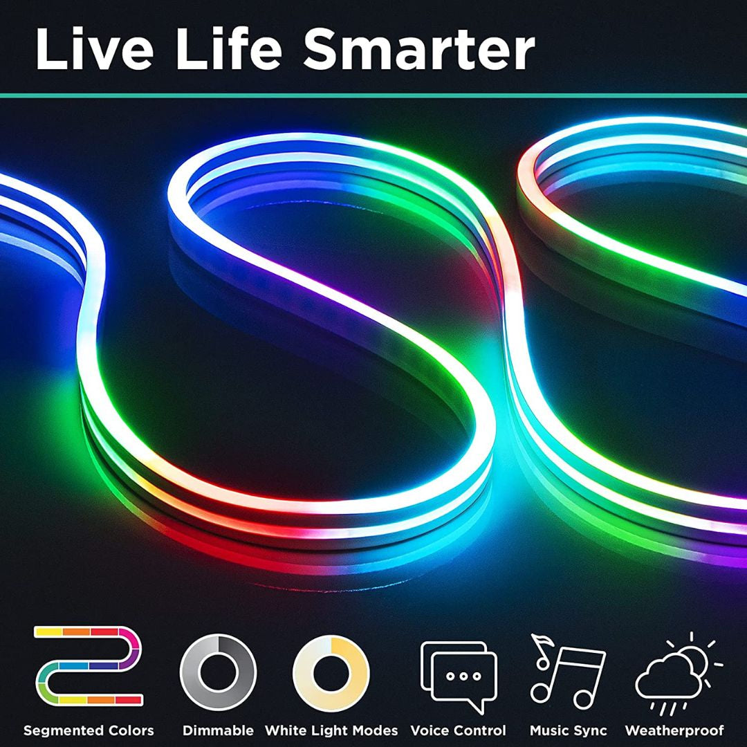 Glow Pro RGBIC Smart Neon Flex Strip - Music Sync LED Light Strip